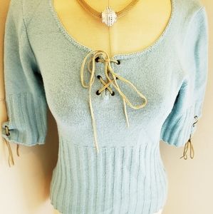 CACHE ADORABLE AQUA SWEATER
